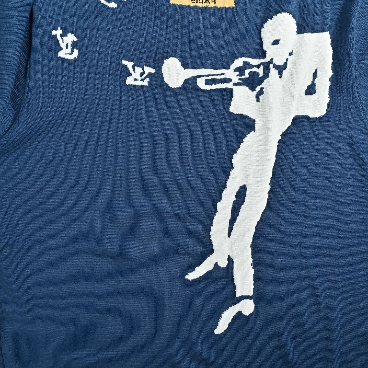 Louis Vuitton/Louis Vuitton Cloud Jazz Trumpet Silhouette Jacquard Knit Short Sleeve